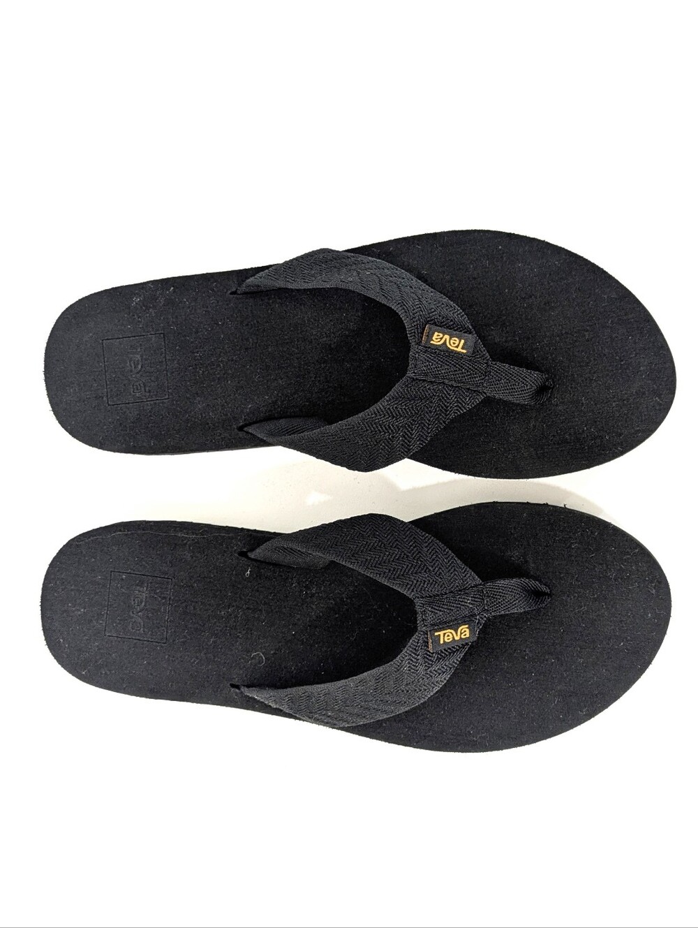Teva Mush II Lightweight Black Flip Flops / Sandals - Size 8 Womens